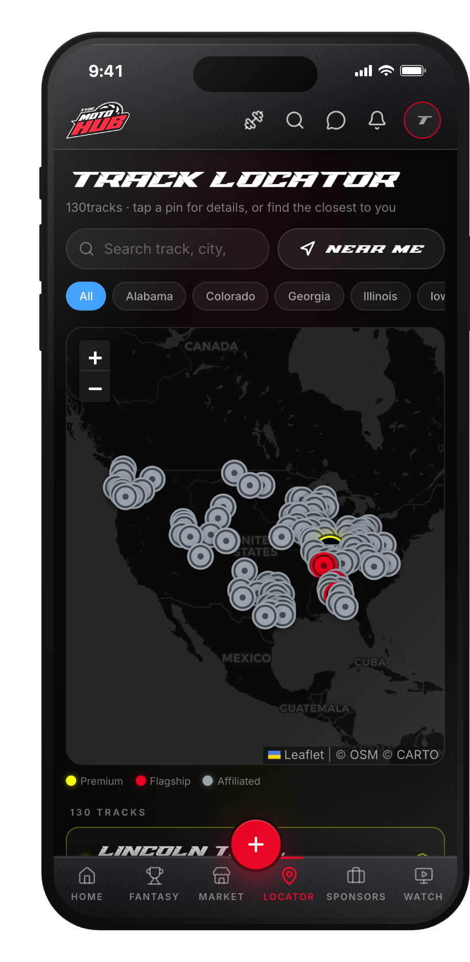 Track Locator in TheMotoHub